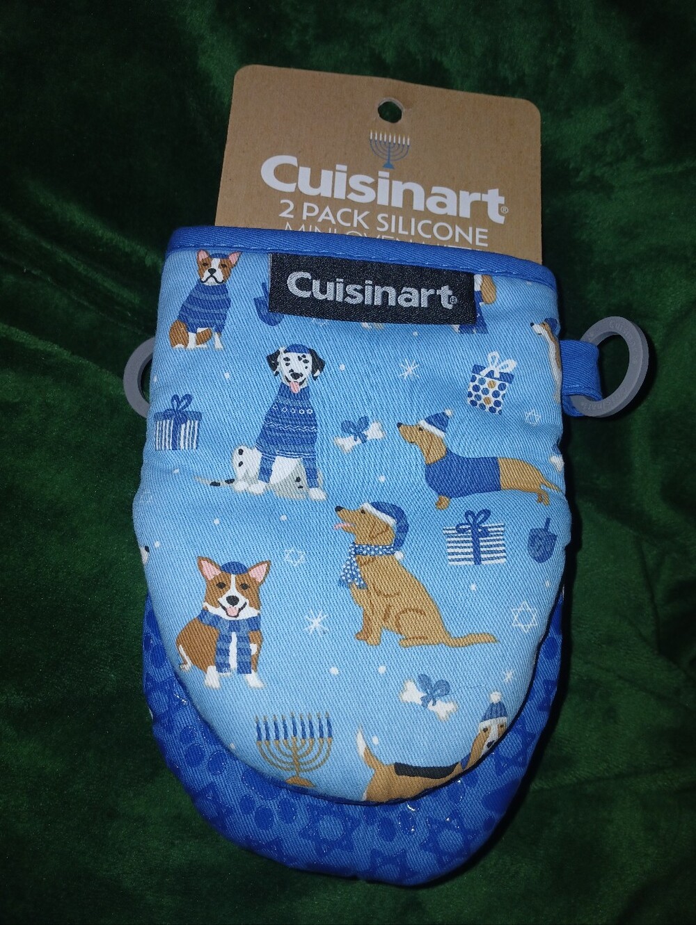 Cuisinart Light Blue  Dog-Print Silicone Mitt